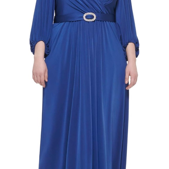 Elegant Navy Blue Maxi Dress - Picture 4 of 6